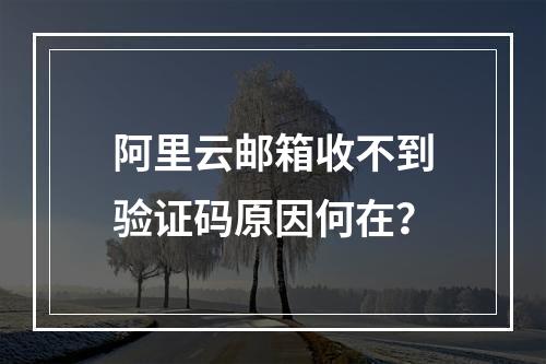 阿里云邮箱收不到验证码原因何在？