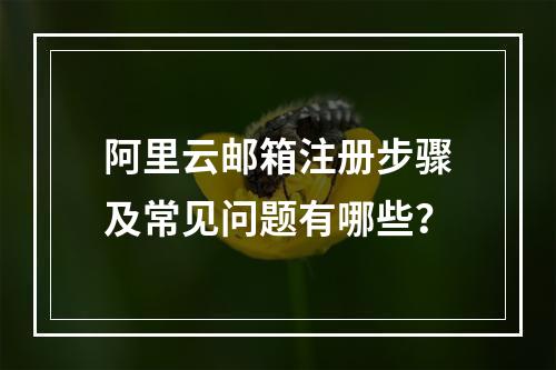 阿里云邮箱注册步骤及常见问题有哪些？