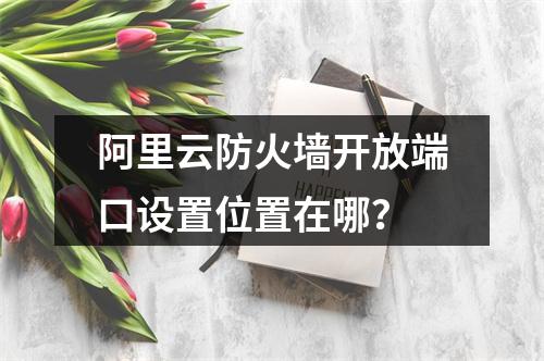 阿里云防火墙开放端口设置位置在哪？
