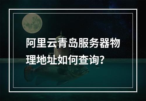 阿里云青岛服务器物理地址如何查询？