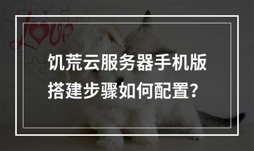 饥荒云服务器手机版搭建步骤如何配置？
