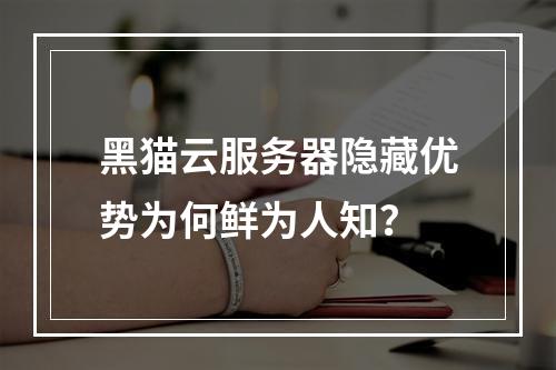 黑猫云服务器隐藏优势为何鲜为人知？