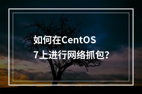 如何在CentOS 7上进行网络抓包?