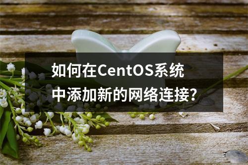 如何在CentOS系统中添加新的网络连接?
