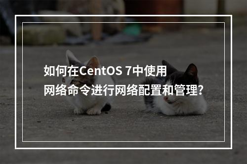 如何在CentOS 7中使用网络命令进行网络配置和管理?