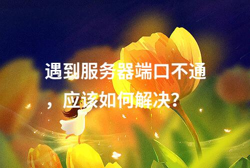 遇到服务器端口不通,应该如何解决?