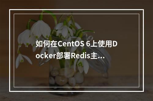 如何在CentOS 6上使用Docker部署Redis主从数据库?