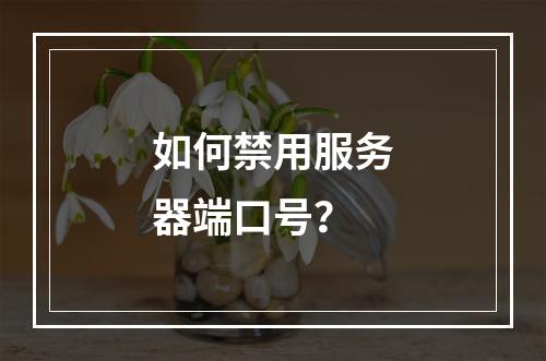 如何禁用服务器端口号?