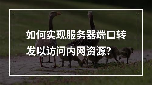 如何实现服务器端口转发以访问内网资源?