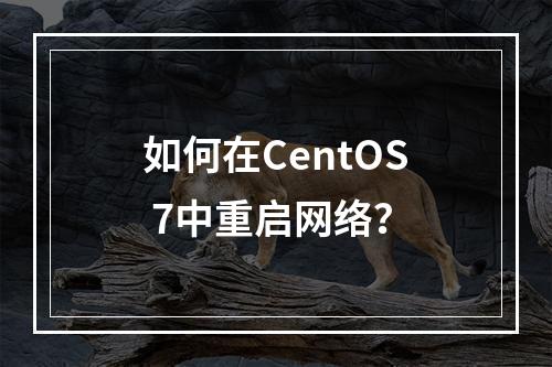 如何在CentOS 7中重启网络?