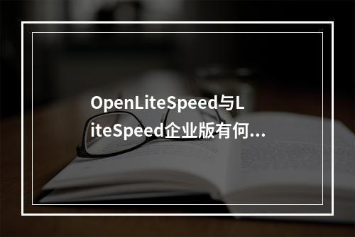 OpenLiteSpeed与LiteSpeed企业版有何不同?