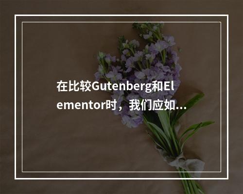 在比较Gutenberg和Elementor时,我们应如何决定哪个更适合我们的需求?