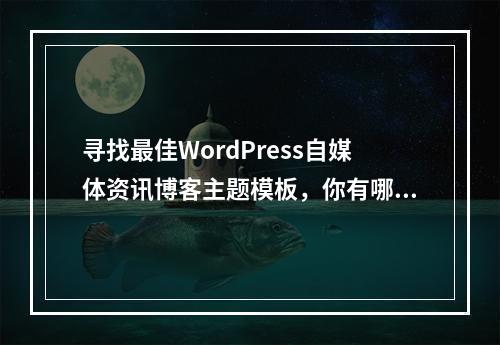 寻找最佳WordPress自媒体资讯博客主题模板,你有哪些推荐?