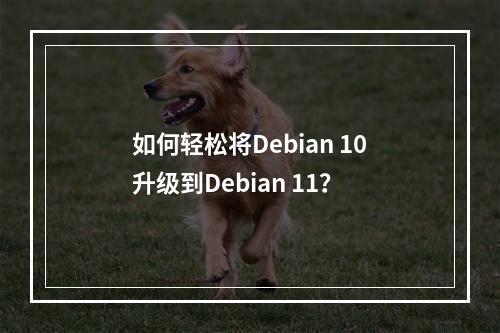 如何轻松将Debian 10升级到Debian 11?