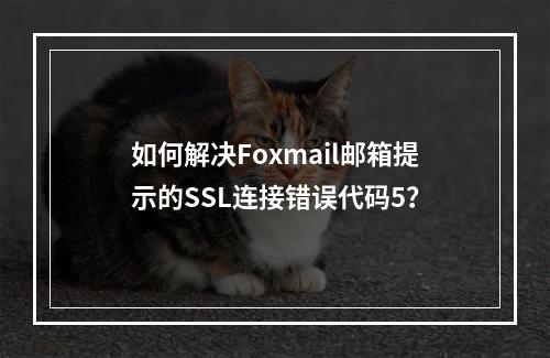 如何解决Foxmail邮箱提示的SSL连接错误代码5?