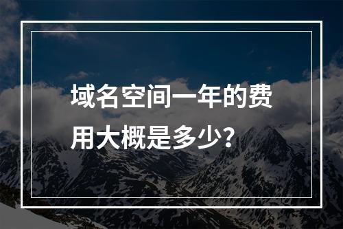域名空间一年的费用大概是多少?