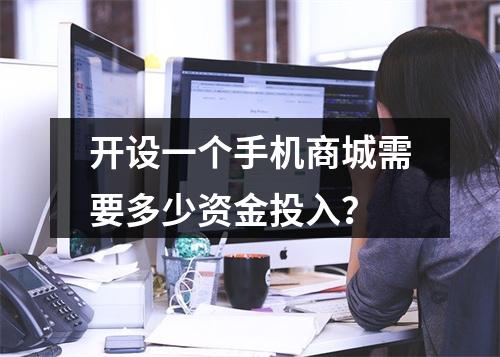 开设一个手机商城需要多少资金投入?