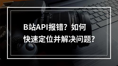 B站API报错?如何快速定位并解决问题?