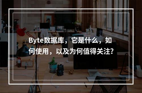 Byte数据库,它是什么,如何使用,以及为何值得关注?