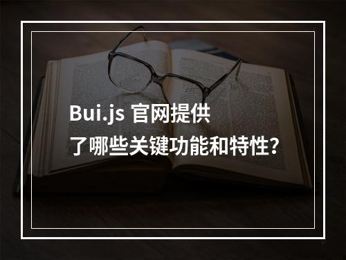 Bui.js 官网提供了哪些关键功能和特性?