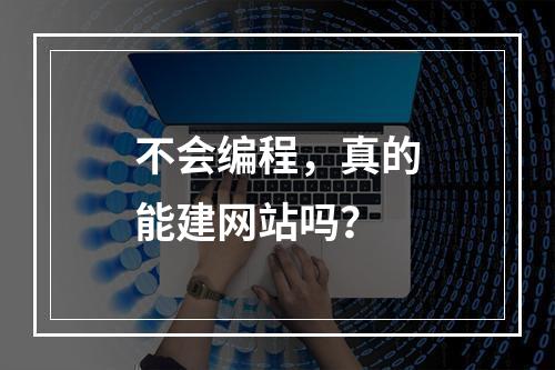 不会编程,真的能建网站吗?