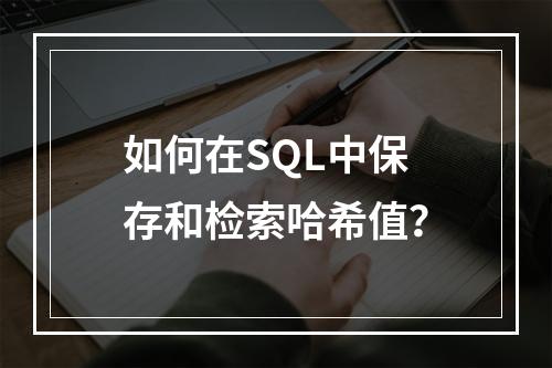 如何在SQL中保存和检索哈希值?