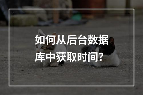 如何从后台数据库中获取时间?