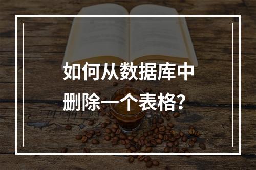 如何从数据库中删除一个表格?
