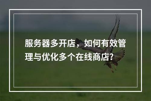 服务器多开店,如何有效管理与优化多个在线商店?