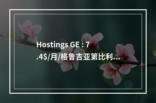 Hostings GE : 7.4$/月/格鲁吉亚第比利斯/1C2G20G硬盘/100Mbps不限流量