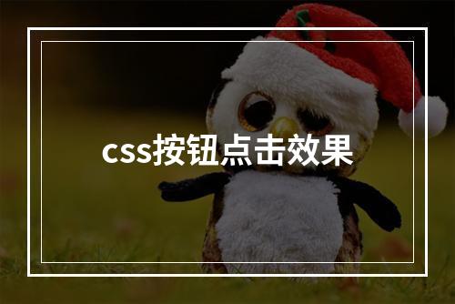 css按钮点击效果