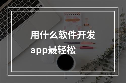用什么软件开发app最轻松