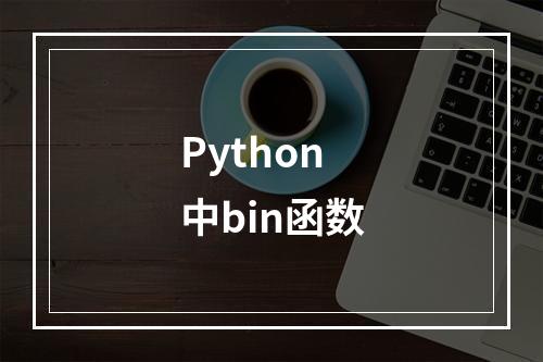 Python中bin函数