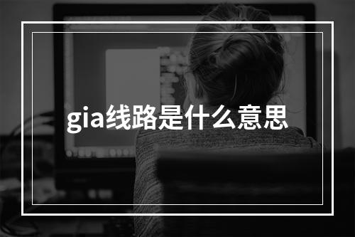 gia线路是什么意思