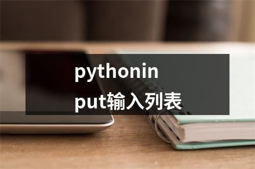 pythoninput输入列表