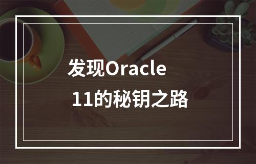 发现Oracle 11的秘钥之路