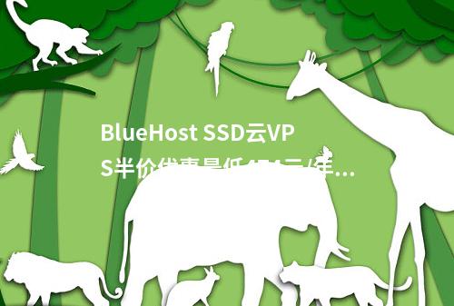 BlueHost SSD云VPS半价优惠最低474元/年(vps 云盘)