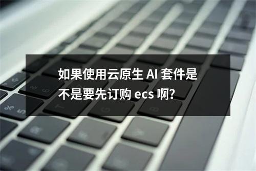如果使用云原生 AI 套件是不是要先订购 ecs 啊?