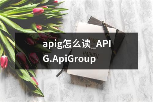 apig怎么读_APIG.ApiGroup