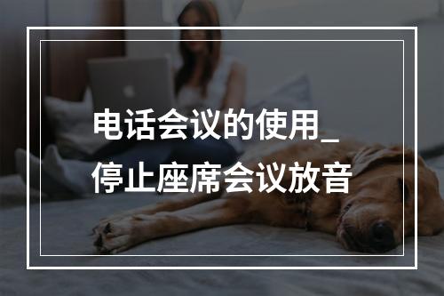 电话会议的使用_停止座席会议放音