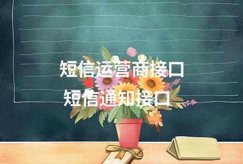 短信运营商接口 短信通知接口
