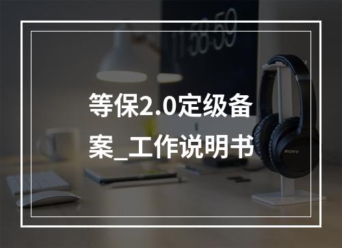 等保2.0定级备案_工作说明书