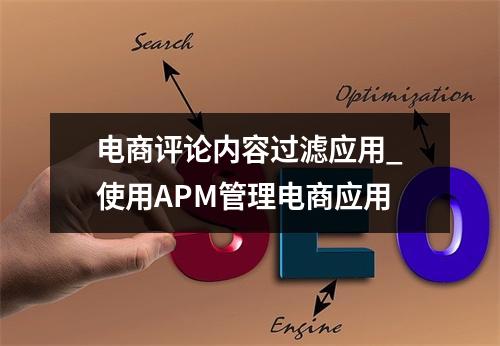 电商评论内容过滤应用_使用APM管理电商应用