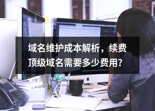 域名维护成本解析,续费顶级域名需要多少费用?