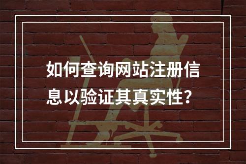 如何查询网站注册信息以验证其真实性?