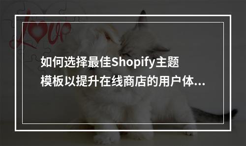 如何选择最佳Shopify主题模板以提升在线商店的用户体验?