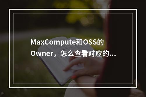 MaxCompute和OSS的Owner,怎么查看对应的owner,是空间的负责人吗?