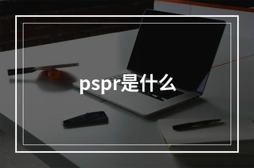 pspr是什么