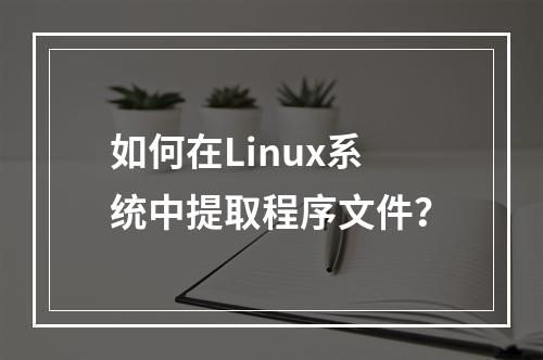 如何在Linux系统中提取程序文件?