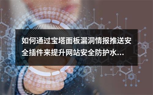 如何通过宝塔面板漏洞情报推送安全插件来提升网站安全防护水平?